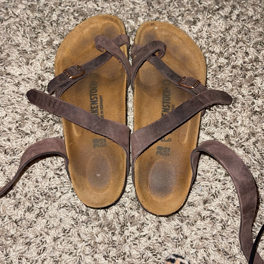 Birkenstock Dark Brown Suede Sandals